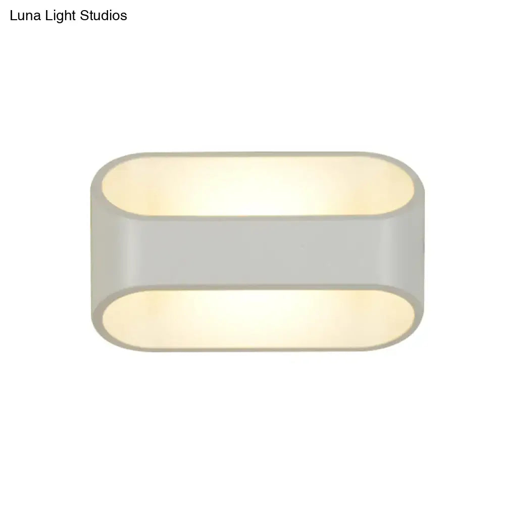 Modern white aluminum led wall sconce bathroom light