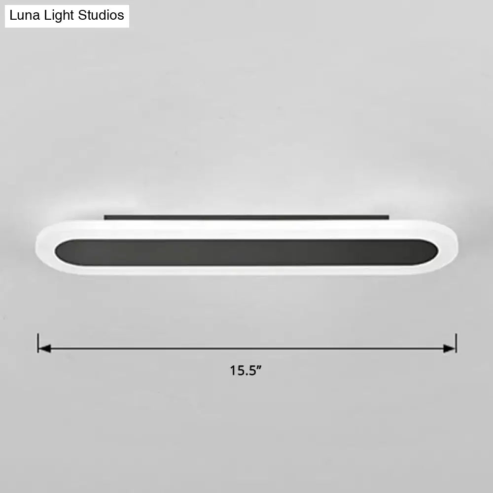 Modern white and black acrylic bar wall lamp corridor light 110v 240v