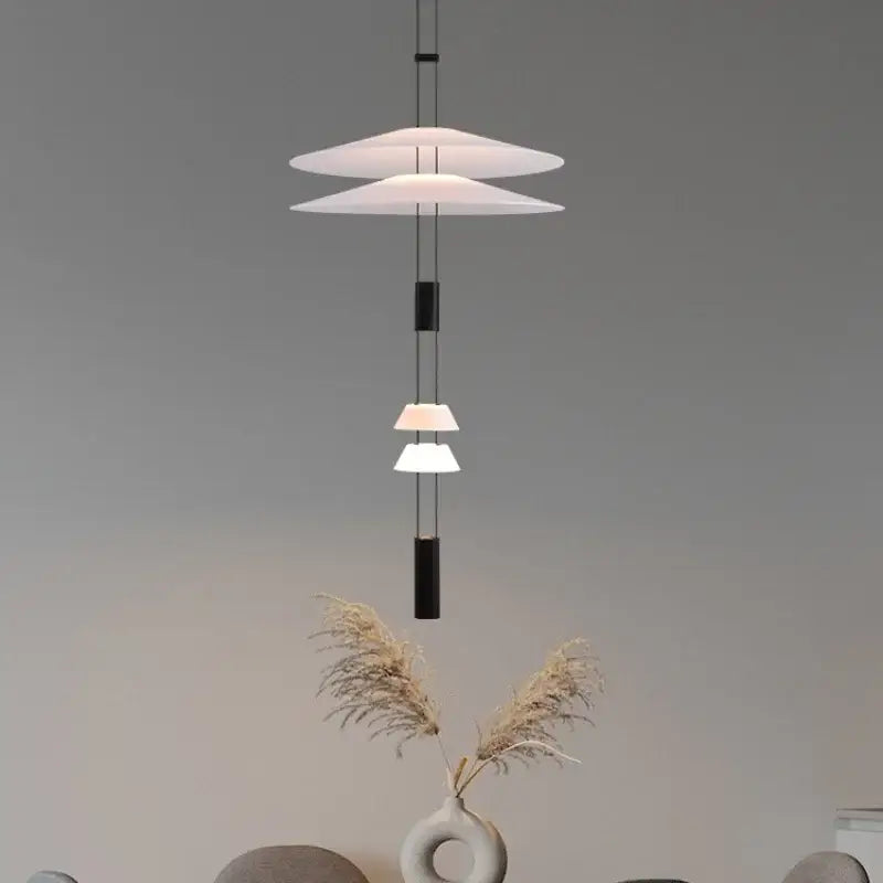 DecorBites™ Circular Pendant Light: Modern Minimalist Hanging Lamp for Living Room, Dining, Bar