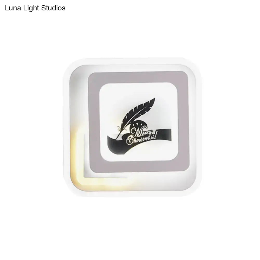 Modern white and black deer wall lamp living room led light