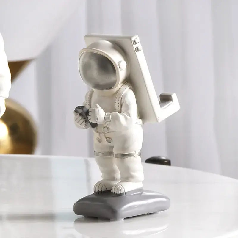 DecorBites™ Astronaut Phone Holder Figurine Home Decor Space Man Sculpture Cosmonaut Statue