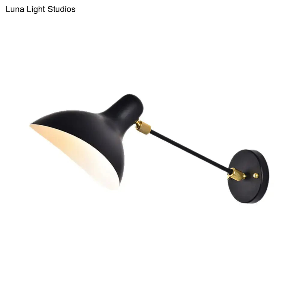 DecorBites™ Modern Duckbill Sconce in Metallic Black/Grey - 1 Light Wall Lamp for Living Room