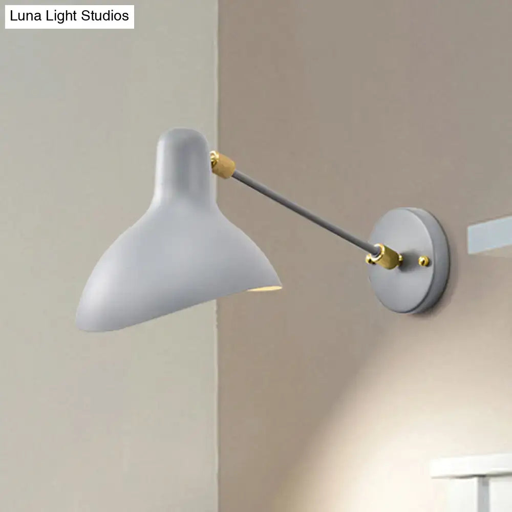 DecorBites™ Modern Duckbill Sconce in Metallic Black/Grey - 1 Light Wall Lamp for Living Room