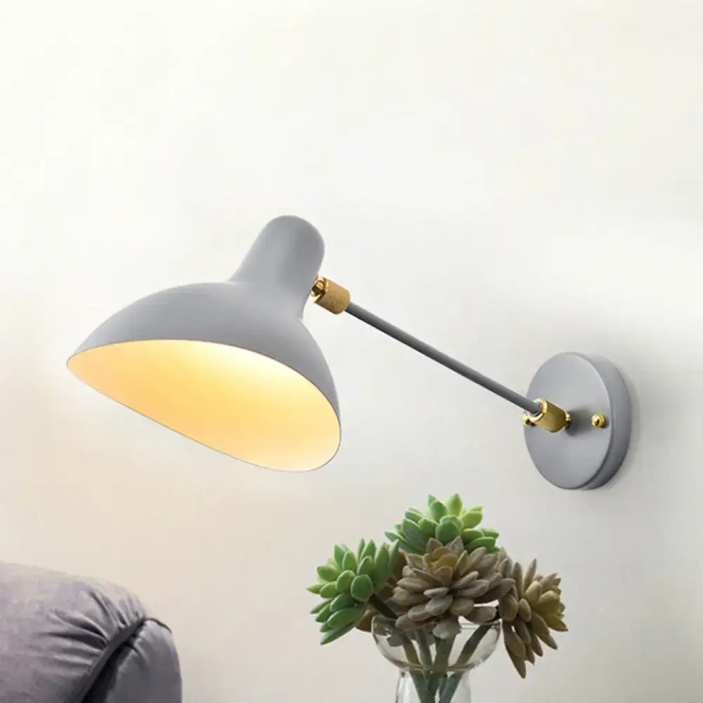 DecorBites™ Modern Duckbill Sconce in Metallic Black/Grey - 1 Light Wall Lamp for Living Room