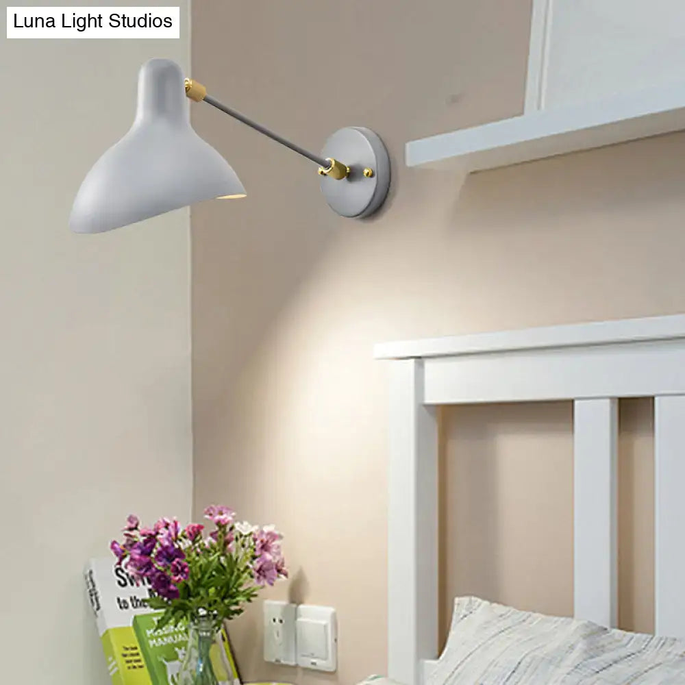 DecorBites™ Modern Duckbill Sconce in Metallic Black/Grey - 1 Light Wall Lamp for Living Room