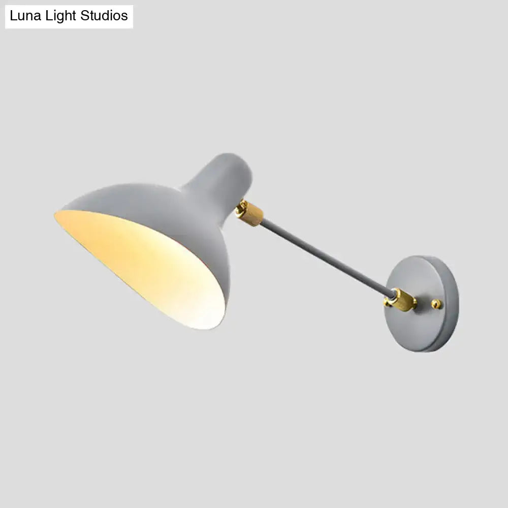 DecorBites™ Modern Duckbill Sconce in Metallic Black/Grey - 1 Light Wall Lamp for Living Room