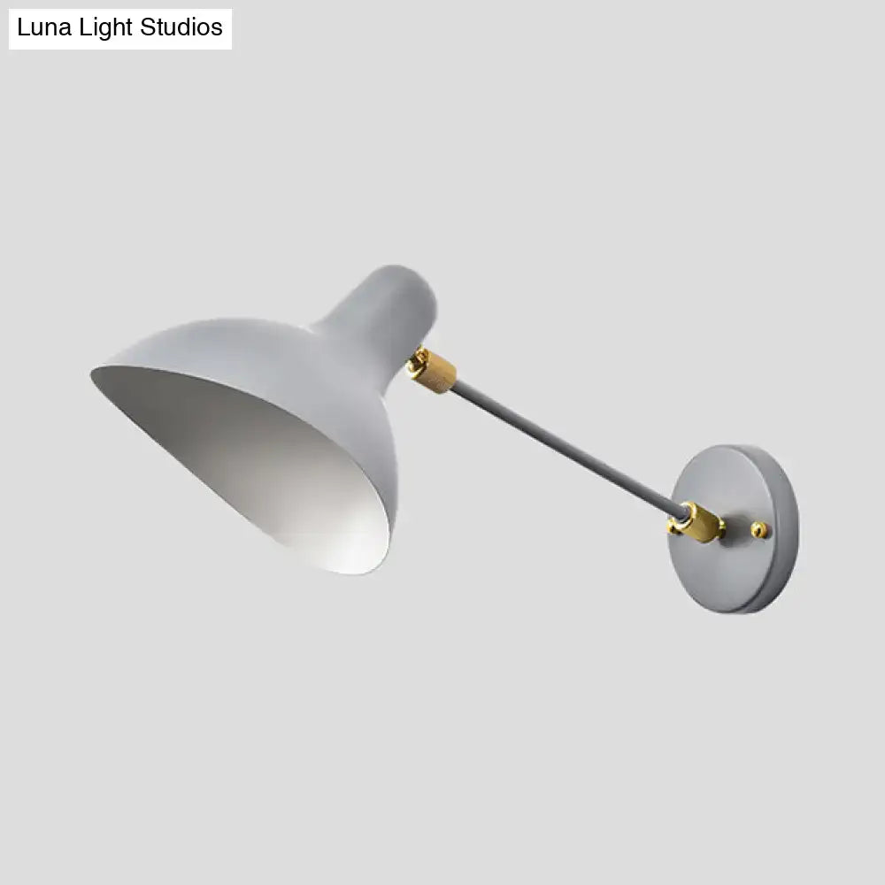 DecorBites™ Modern Duckbill Sconce in Metallic Black/Grey - 1 Light Wall Lamp for Living Room