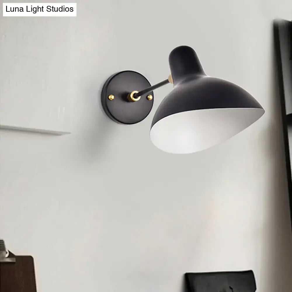 DecorBites™ Modern Duckbill Sconce in Metallic Black/Grey - 1 Light Wall Lamp for Living Room