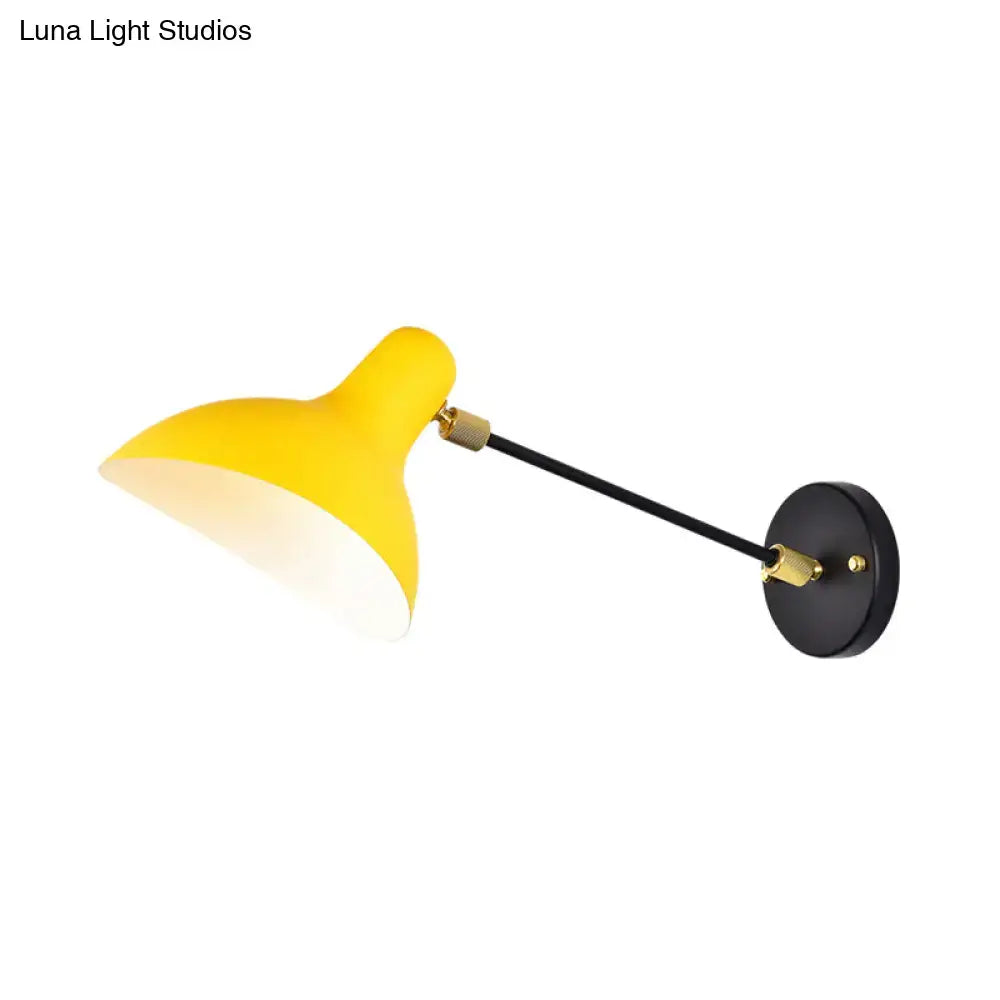 DecorBites™ Modern Duckbill Sconce in Metallic Black/Grey - 1 Light Wall Lamp for Living Room