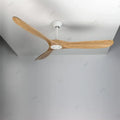 Modern white and light wood dc ceiling fan living room remote control