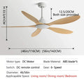 Modern white and wood 56-inch ceiling fan office electric fan