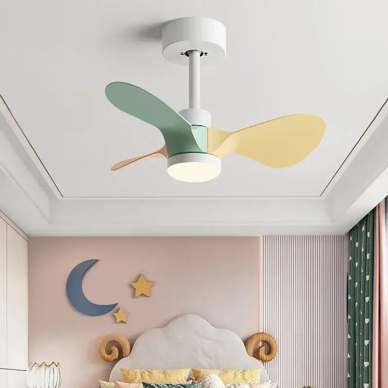 DecorBites™ 24-Inch Mini Ceiling Fan with Lights, Modern Design for Home and Office
