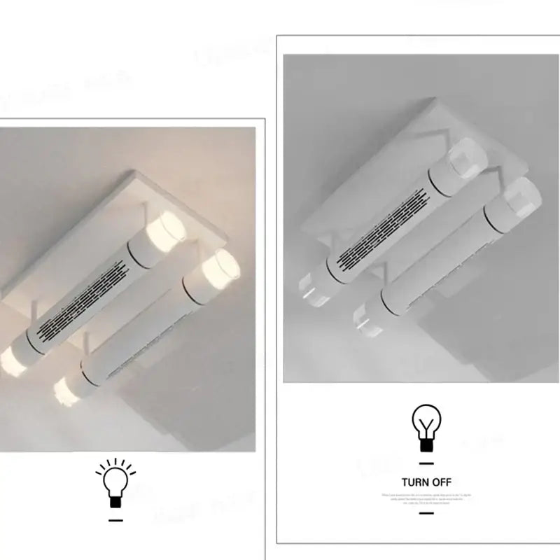 DecorBites™ Bladeless Ceiling Fan with Remote Control LED Light Fixture for Home Décor