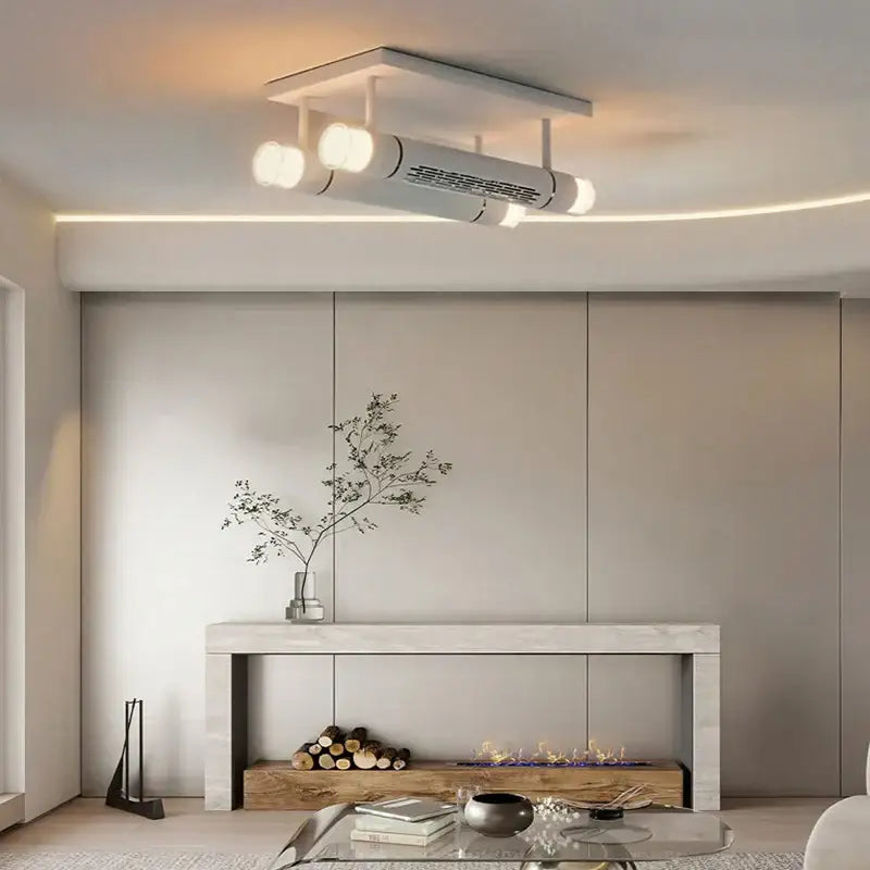 DecorBites™ Bladeless Ceiling Fan with Remote Control LED Light Fixture for Home Décor