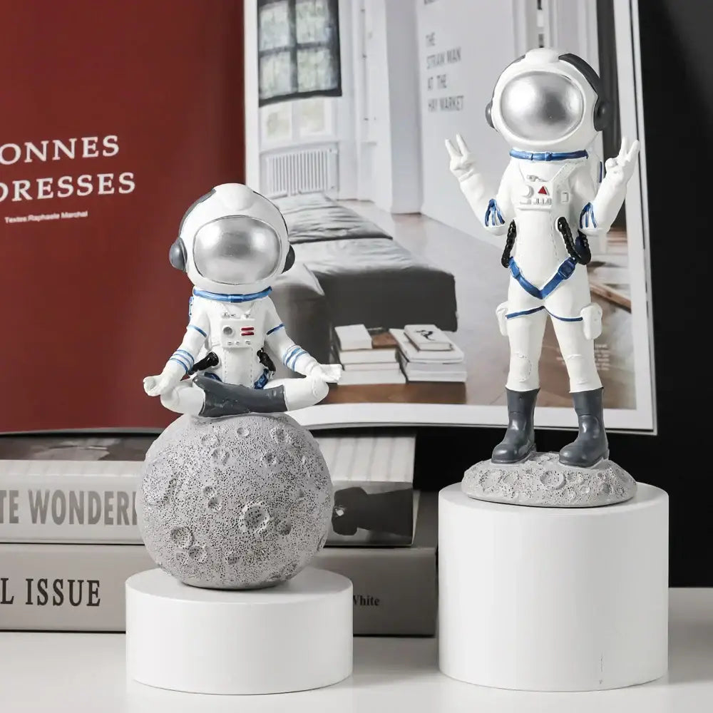 DecorBites™ Astronaut Resin Figurines: Modern Space Ornaments for Home Decor and Gift
