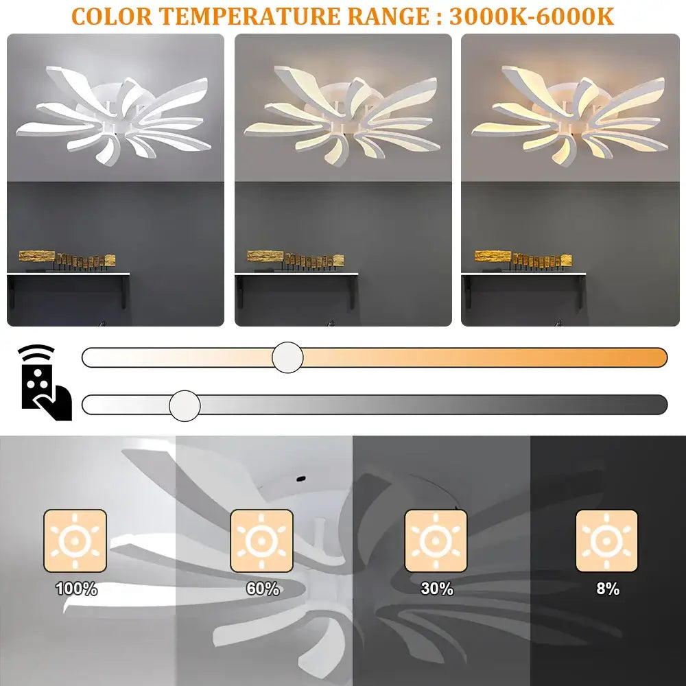DecorBites™ Acrylic Branch Design LED Ceiling Chandelier RC Dimming Light Fixture
