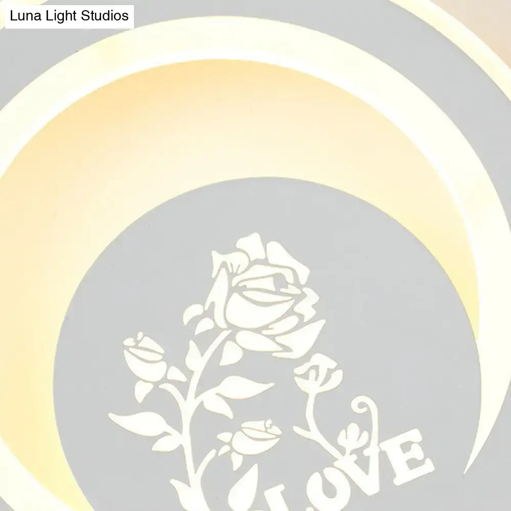 Modern white cartoon dog led wall light fixture 110v-120v bedroom