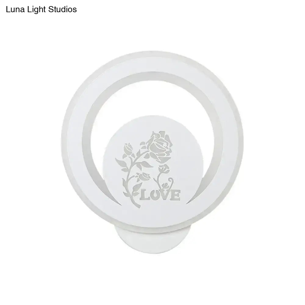 Modern white cartoon dog led wall light fixture 110v-120v bedroom
