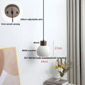 Modern white ceramic and wood pendant light fixture kitchen decor