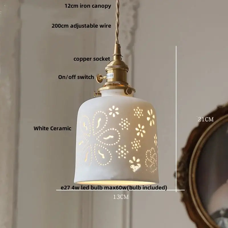 DecorBites™ Ceramic Flower LED Pendant Lamp, Nordic Modern Kitchen Lighting