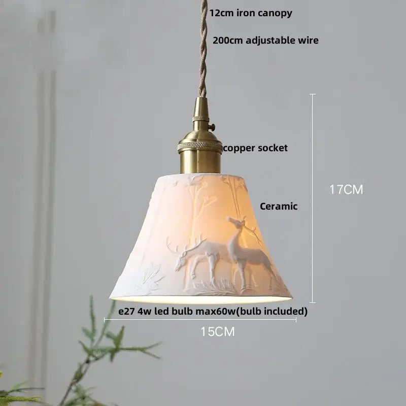 DecorBites™ Ceramic Flower LED Pendant Lamp, Nordic Modern Kitchen Lighting