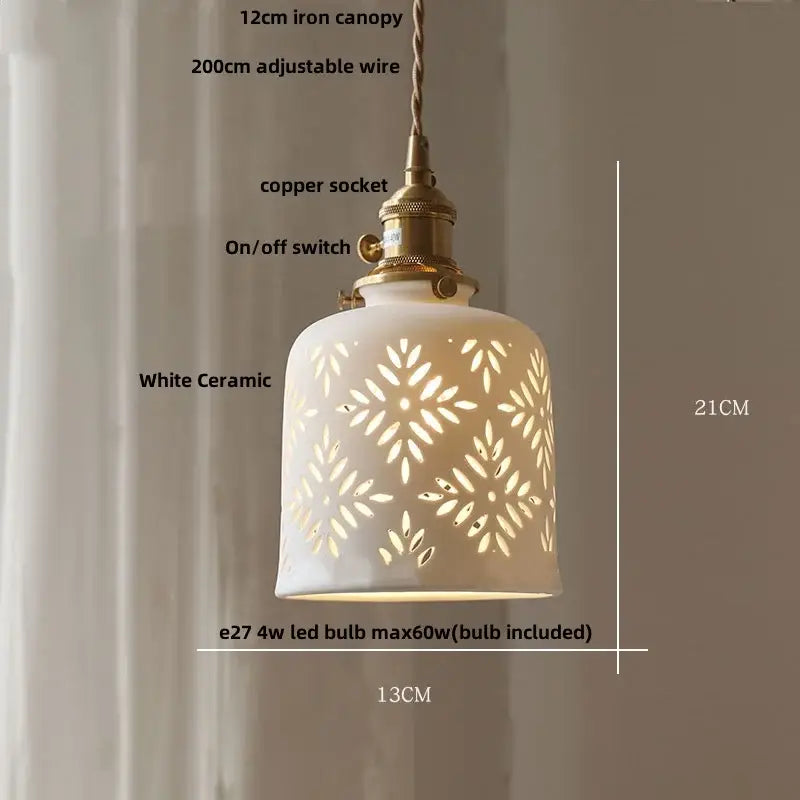 DecorBites™ Ceramic Flower LED Pendant Lamp, Nordic Modern Kitchen Lighting