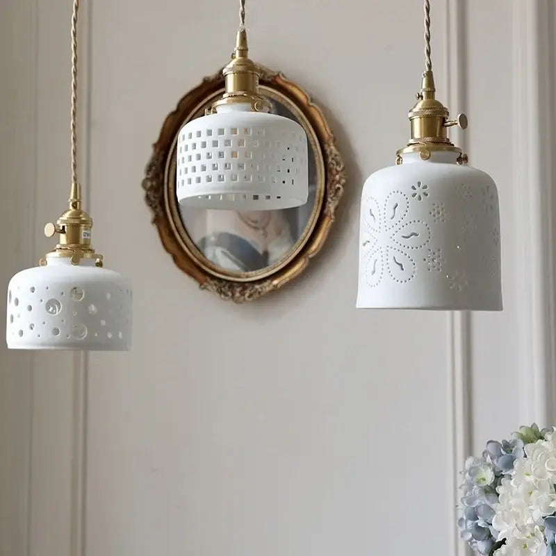DecorBites™ Ceramic Flower LED Pendant Lamp, Nordic Modern Kitchen Lighting