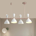 DecorBites™ Nordic Hanging Chandelier - Metal Horn Shade, Black/White - 4/6 Lights for Dining Room or Island Lighting