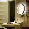 DecorBites™ Minimalist White LED Circle Sconce Light Fixture with Acrylic Wall Mount - Warm/White Light for Corridor, 8"/10" Width