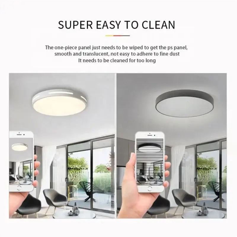 Modern white circular led ceiling aluminium lights bedroom