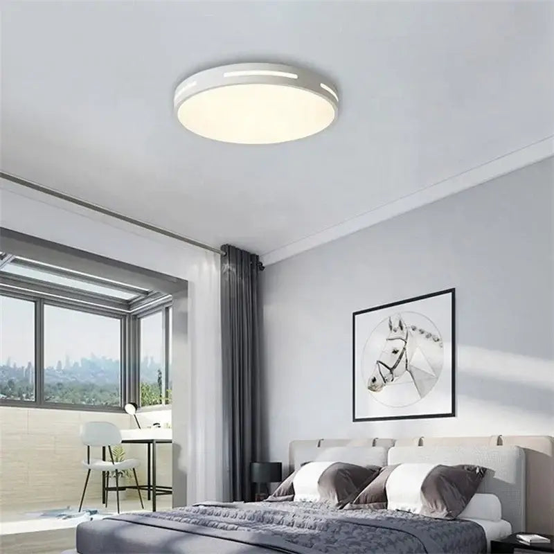 Modern white circular led ceiling aluminium lights bedroom