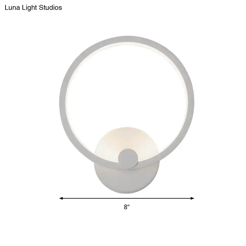 Modern white curved led wall lamp bedroom light type