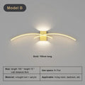 Modern white curved led wall light strip living room sconce