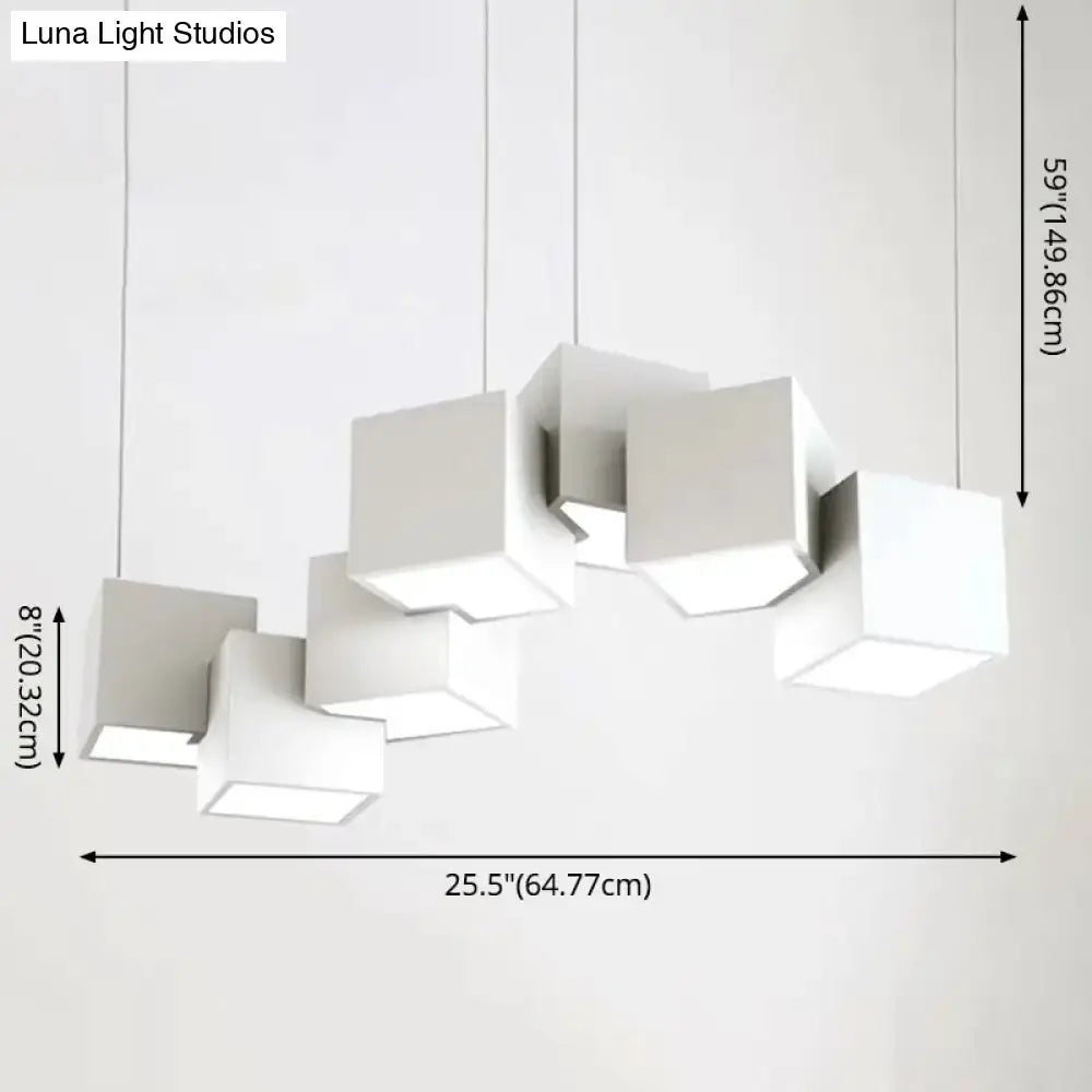 DecorBites™ Contemporary LED Island Light Fixture: Metallic Living Room Pendant Light