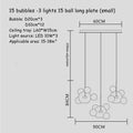 DecorBites™ Glass Bubble Chandelier Customized Pendant Light for Living Room Atmosphere