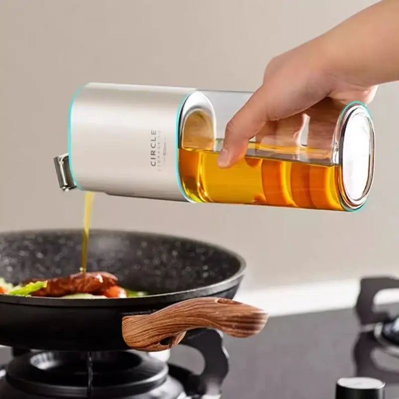 DecorBites™ Automatic Glass Oil Pot Seasoning Bottle - Kitchen Cooking Vinegar Dispenser