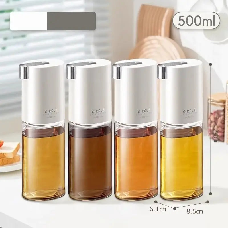 DecorBites™ Automatic Glass Oil Pot Seasoning Bottle - Kitchen Cooking Vinegar Dispenser