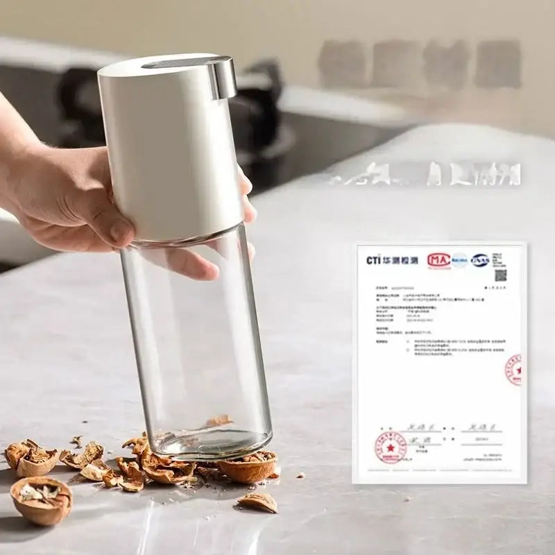 DecorBites™ Automatic Glass Oil Pot Seasoning Bottle - Kitchen Cooking Vinegar Dispenser