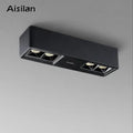 Modern white & gold 24w cri97 square led surface mount downlight living room