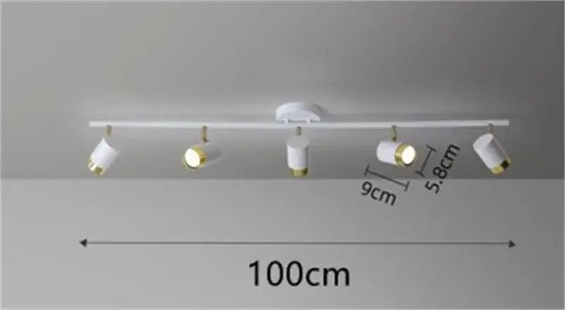 DecorBites™ Ceiling Chandelier Black White LED Spotlight for Living Room Bedroom Dining