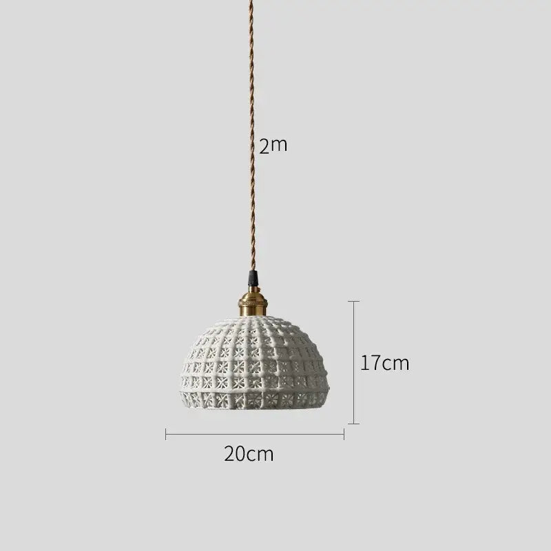 Modern white & gray geometric ceramic led pendant lights dining room