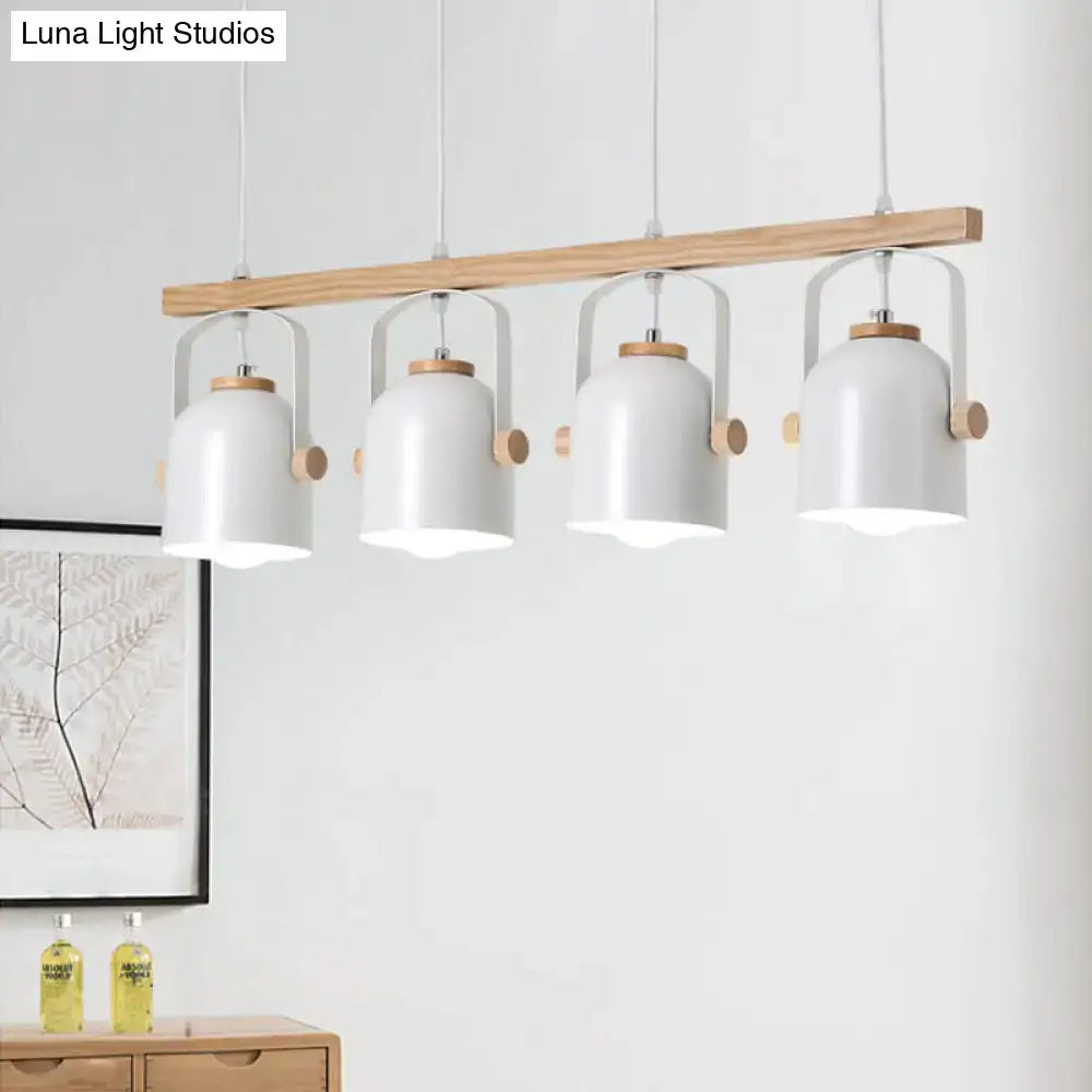 DecorBites™ Modern White and Grey Dome Shade Chandelier - Nordic Metal Island Light