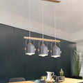 DecorBites™ Modern White and Grey Dome Shade Chandelier - Nordic Metal Island Light