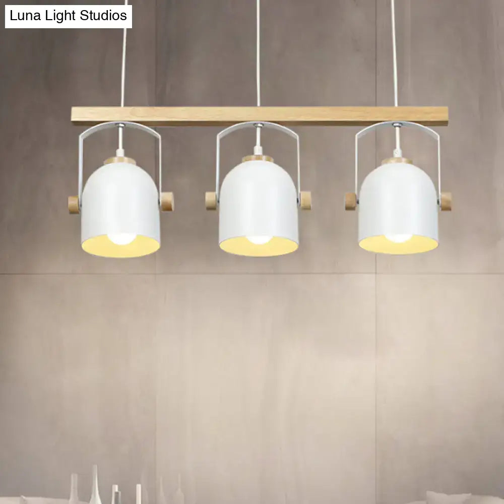 DecorBites™ Modern White and Grey Dome Shade Chandelier - Nordic Metal Island Light
