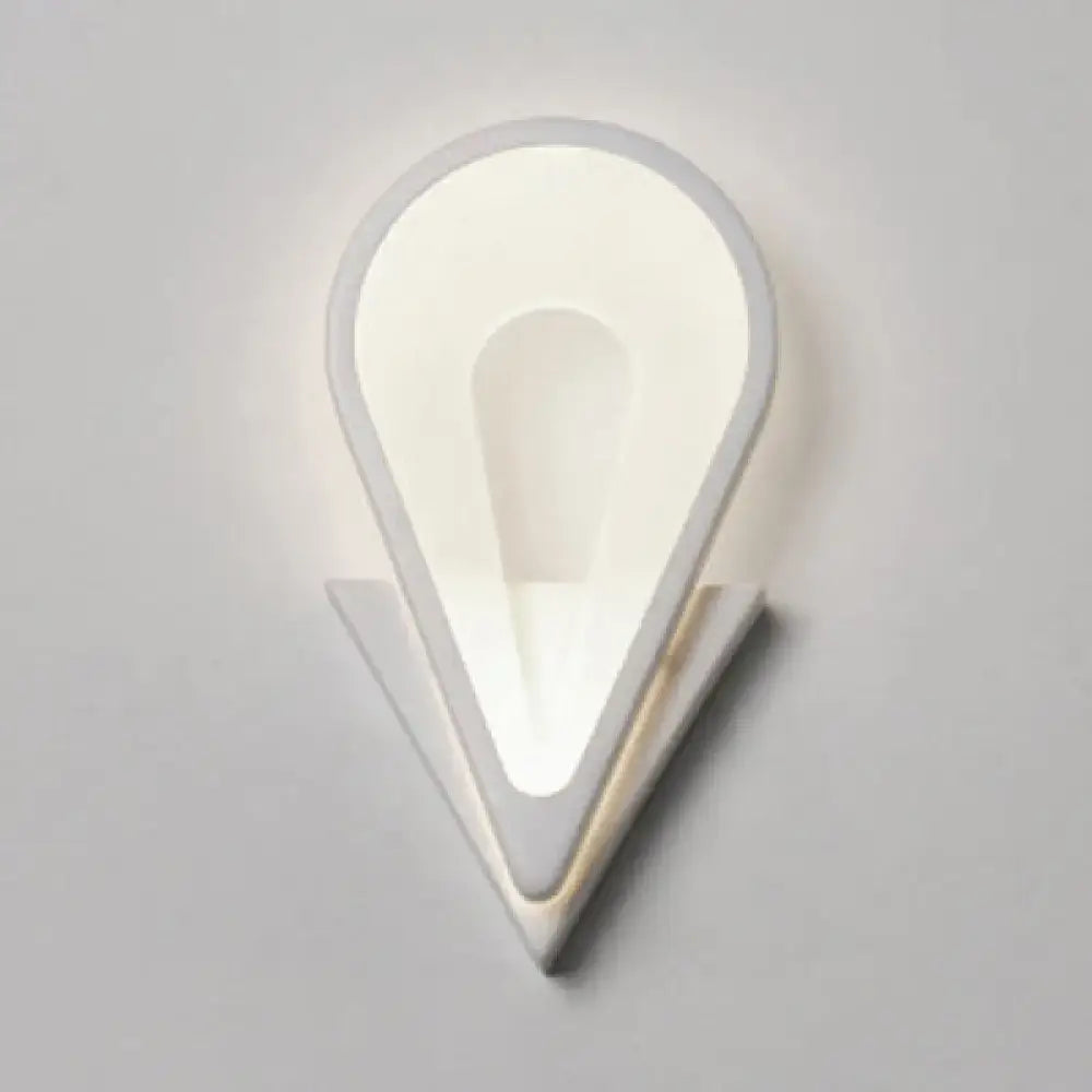 Modern white heart led wall sconce – bedroom minimalist light