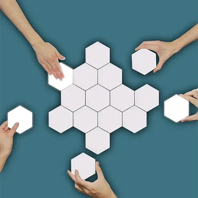 Modern white honeycomb modular quantum sconces led panel lights bedroom