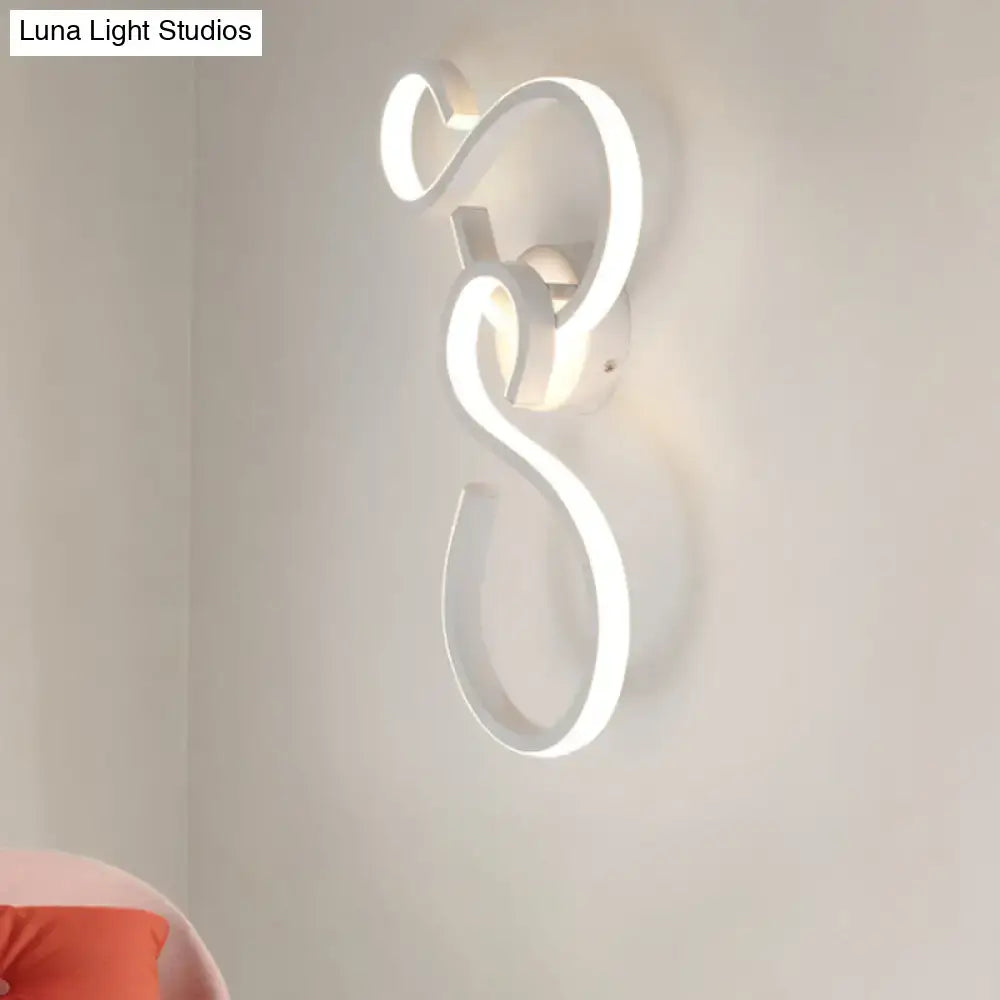 Modern white infinity spiral led light living room bulb included
