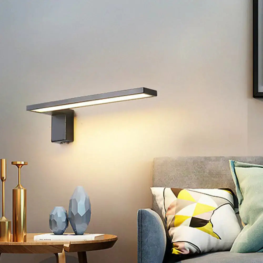 Modern white l-shaped led wall sconce living room geometric light