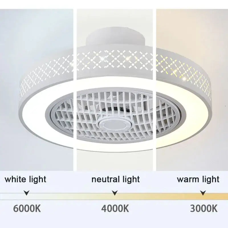 DecorBites™ Bedroom LED Ceiling Fan Light with Remote Control - Small, Modern Chandelier