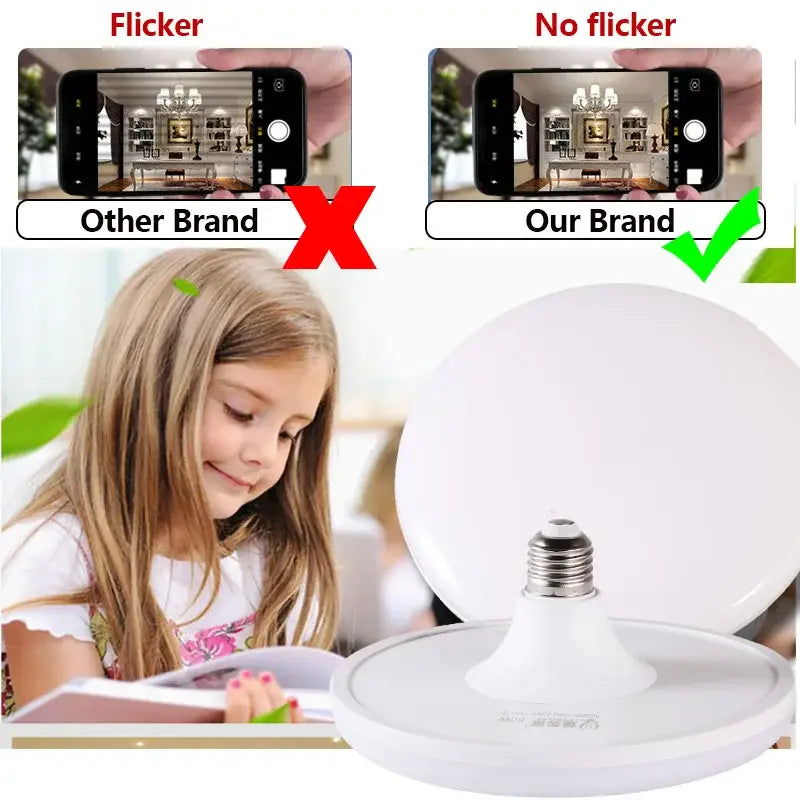 DecorBites™ LED UFO Ceiling Lamp E27 Bulb Super Bright Indoor Lighting for Living Room